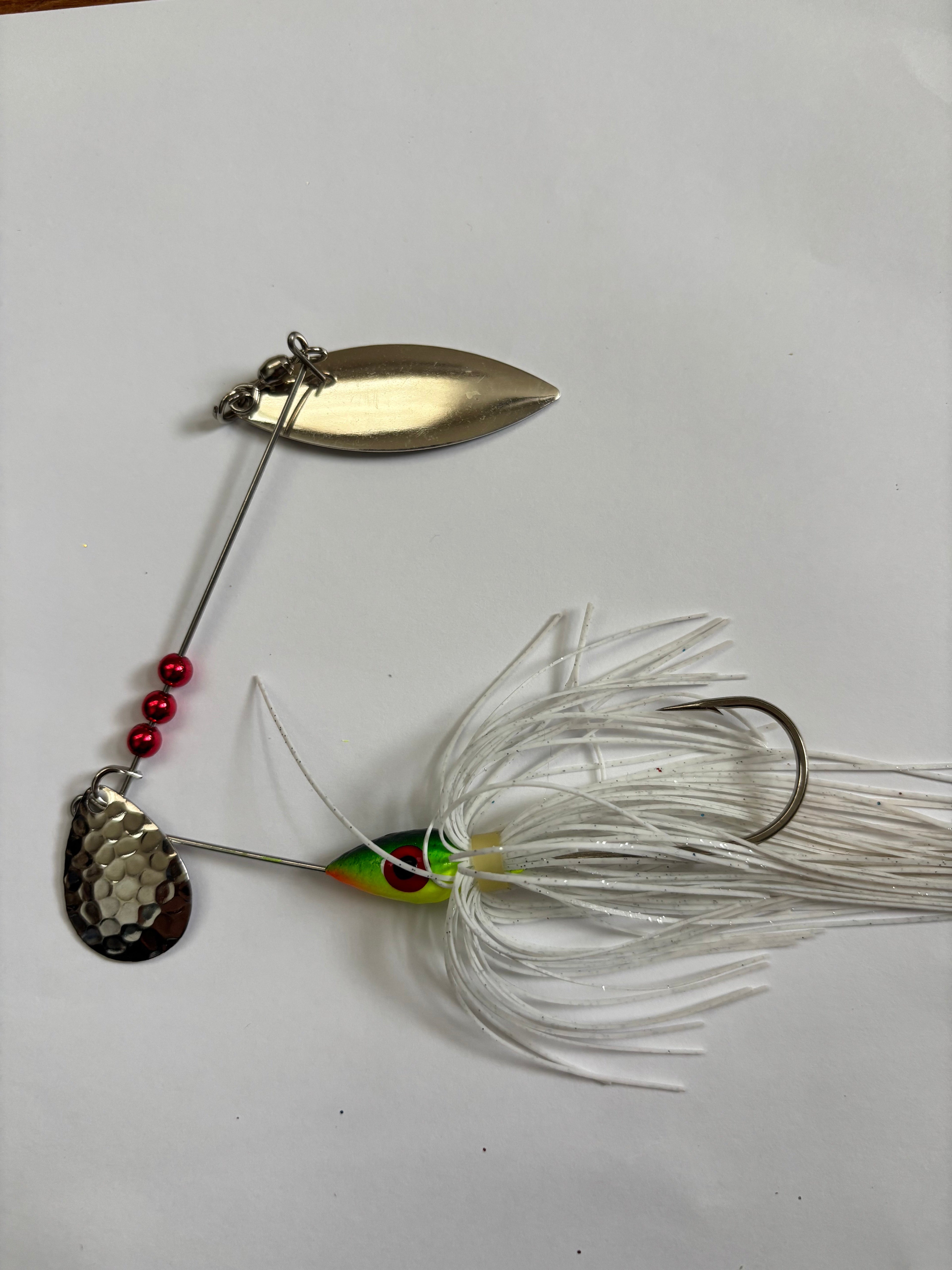 Firetiger Bass Spinner (with white skirt)