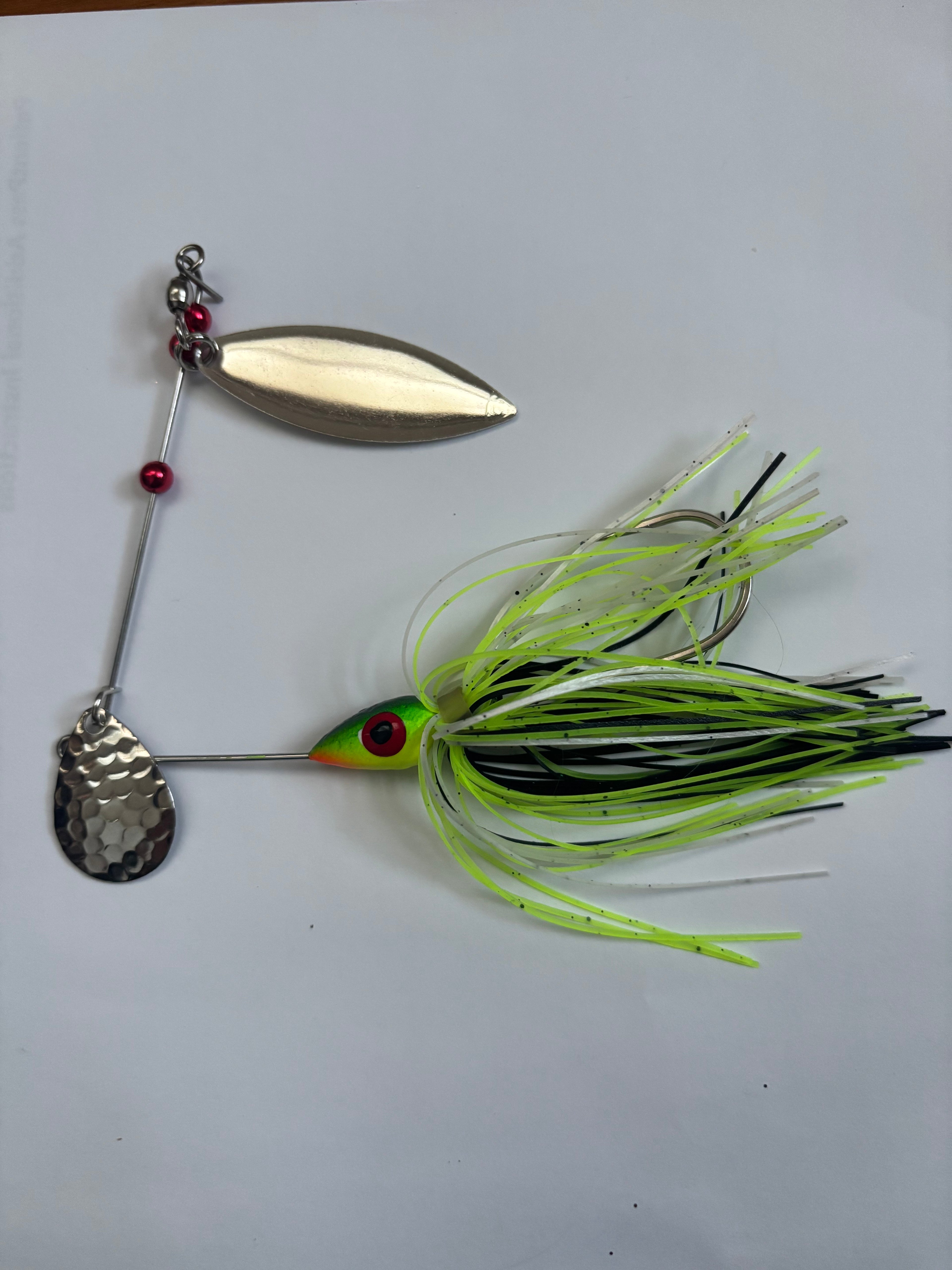 Firetiger Bass Spinner (with Green/Black/White skirt)